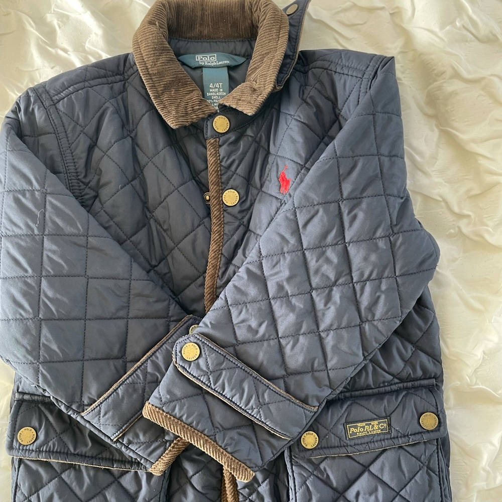 Kids Polo jacket, navy blue, size 4t